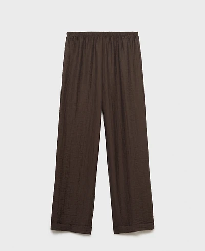 Mango Women's Elastic Waistband Lyocell Pants
