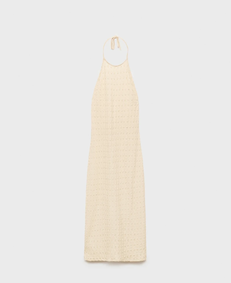 Mango Women's Halter-Neck Crepe Dress