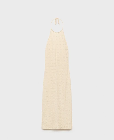 Mango Women's Halter-Neck Crepe Dress