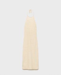 Mango Women's Halter-Neck Crepe Dress