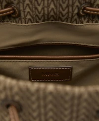 Mango Women's Printed Logo Bucket Bag