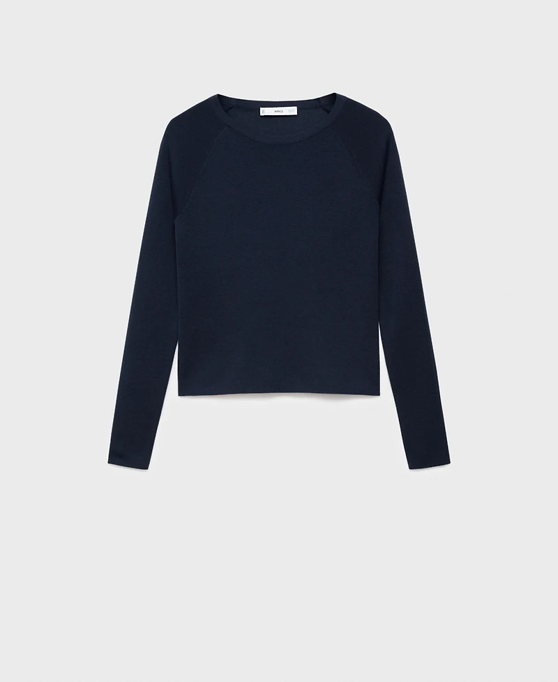 Mango Women's Long-Sleeved Fine-Knit Sweater