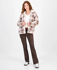 Madden Girl Juniors' High-Rise Twill Bootcut Cargo Pants