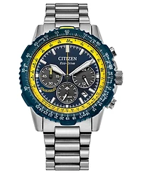 Citizen Men's Promaster Navihawk Chronograph Silver-Tone Stainless Steel Bracelet Watch 40mm
