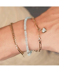 The Lovery Blue Topaz Bead Bracelet 14K Gold
