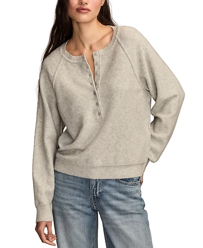 Lucky Brand Women's Relaxed Henley Sweater