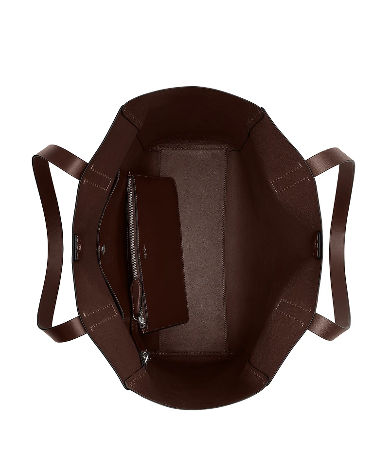 Natural Grain Leather Broadway Tote Bag