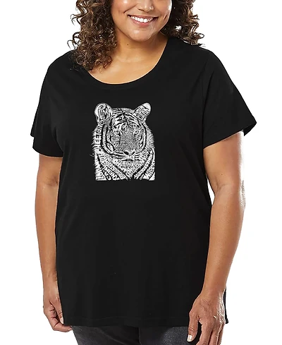 La Pop Art Plus Big Cats Word T-Shirt