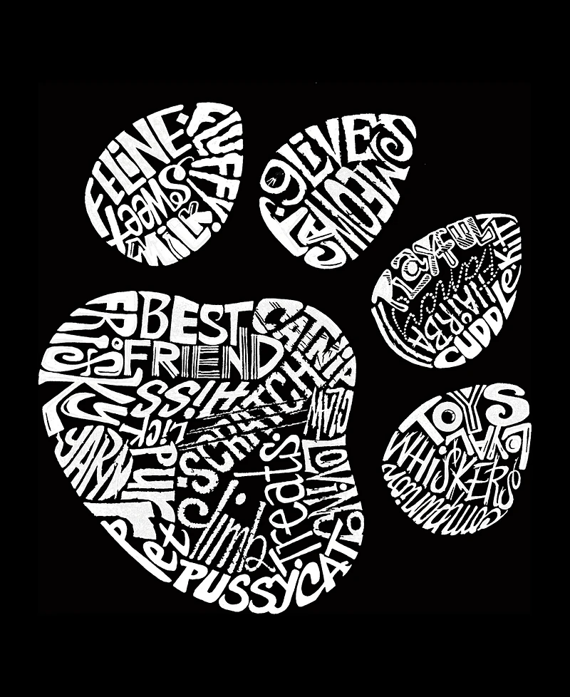 La Pop Art Plus Cat Paw Word T-Shirt