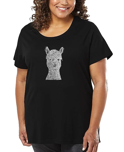 La Pop Art Plus Alpaca Word T-Shirt