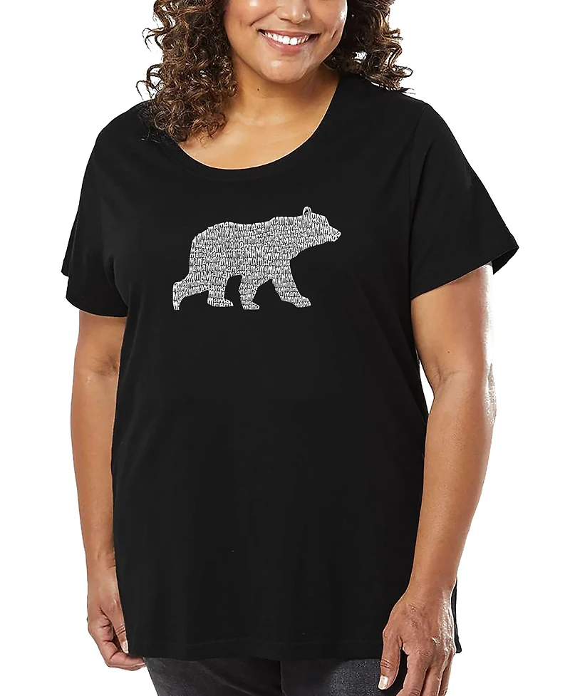 La Pop Art Plus Mama Bear Word T-Shirt