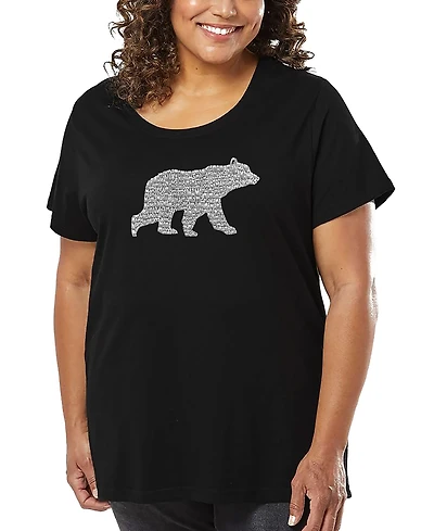 La Pop Art Plus Mama Bear Word T-Shirt