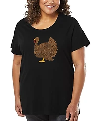 La Pop Art Plus Thanksgiving Word T-Shirt