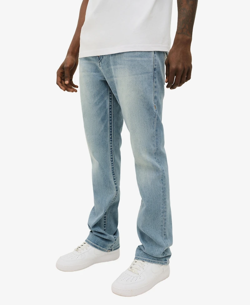 True Religion Men's Flap Back Pockets Ricky Straight Jeans