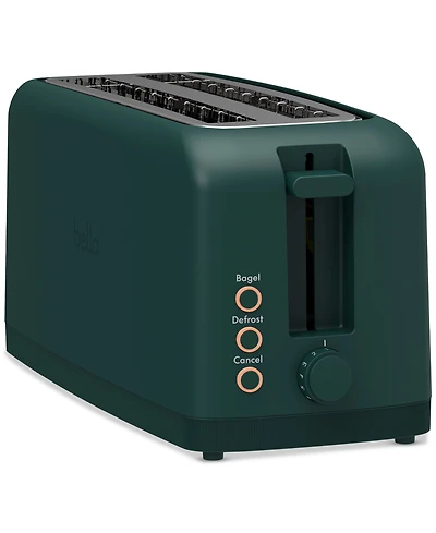 Bella 4-Slice Wide-Slot Slim Toaster, Forest Green