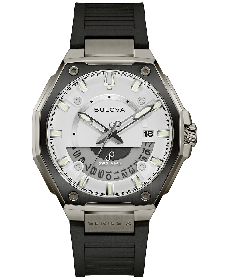 Bulova Men's Luxury Series X Hpq Precisionist Black Rubber Watch 42mm