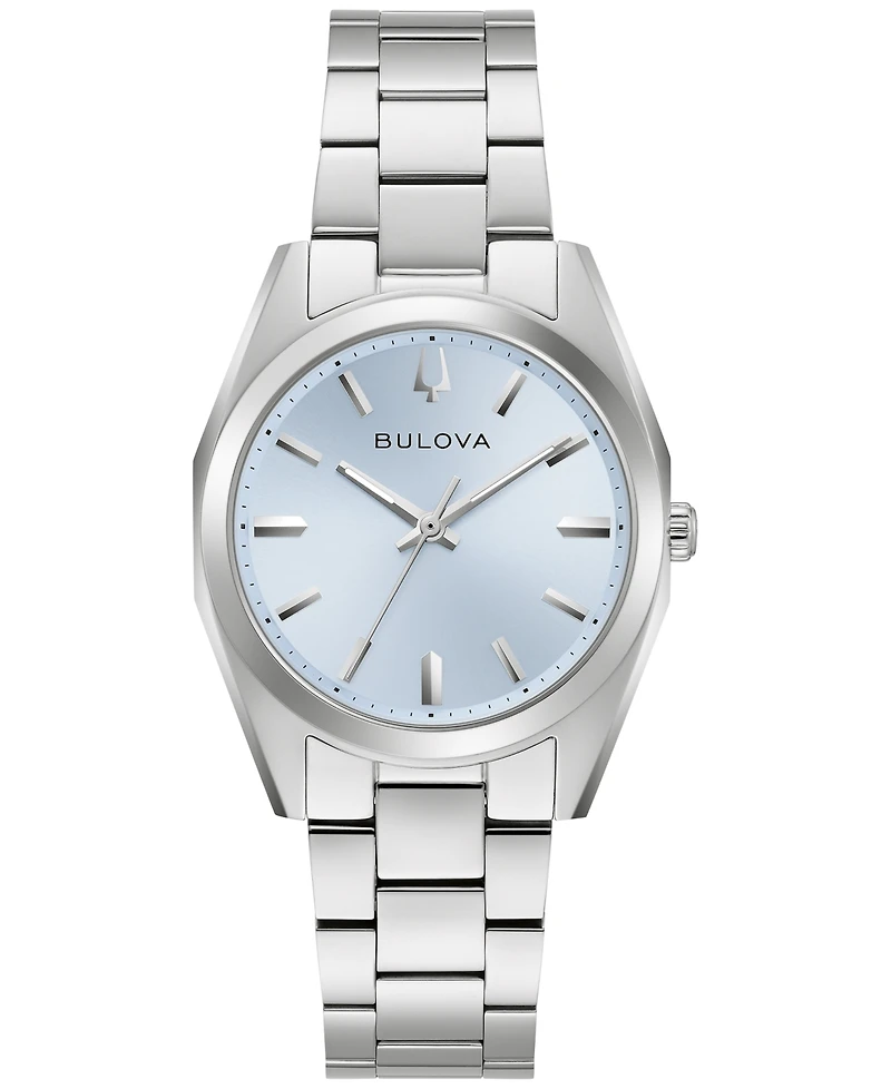 Bulova Women's Classic Surveyor Silver-Tone Bracelet Watch 22.7mm