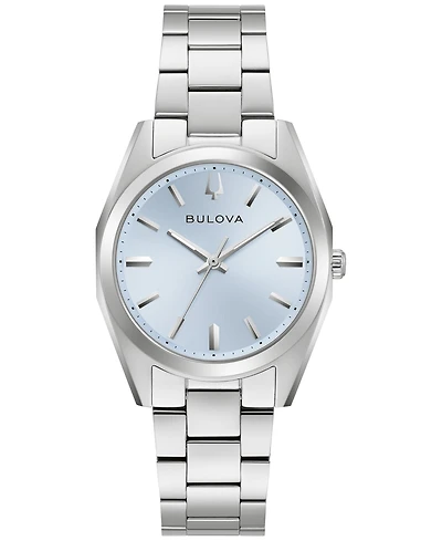 Bulova Women's Classic Surveyor Silver-Tone Bracelet Watch 22.7mm