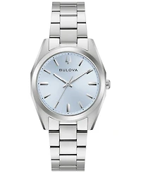 Bulova Women's Classic Surveyor Silver-Tone Bracelet Watch 22.7mm
