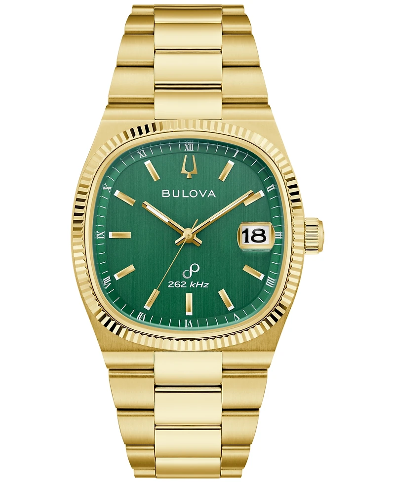 Bulova Men's Classic Super Seville Hpq Precisionist Gold-Tone Stainless Steel Bracelet Watch 37.5mm