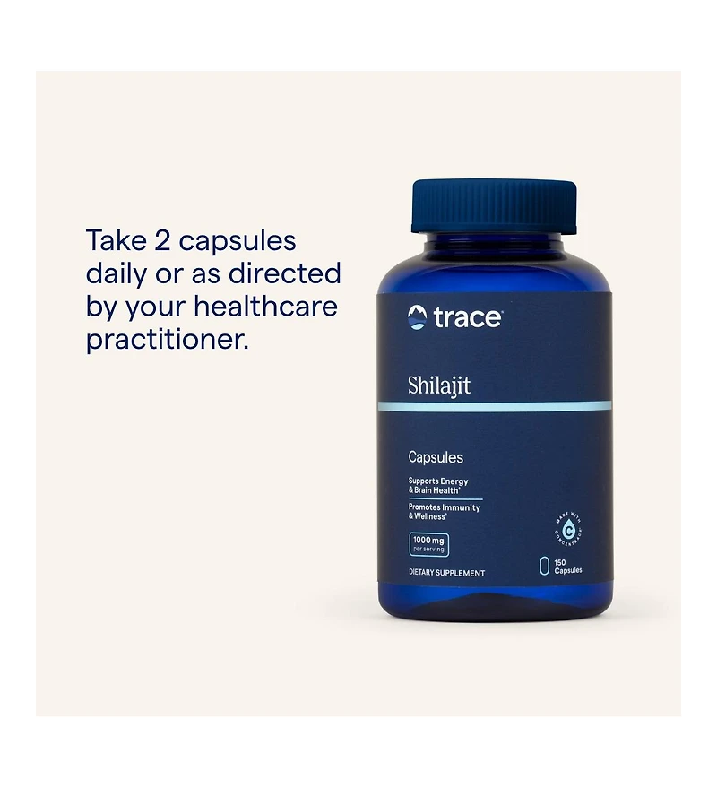 Trace Minerals Shilajit 1000mg - Mineral Supplement Support for Brain Health & Immune Function