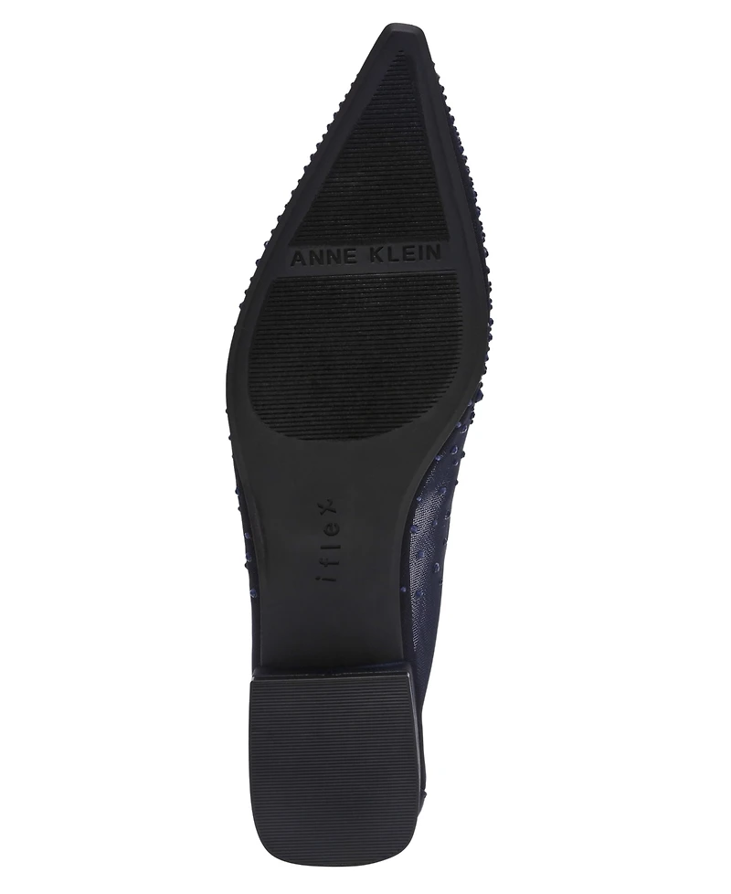 Anne Klein Women's Carisle-c Embellished Pointed Toe Flats