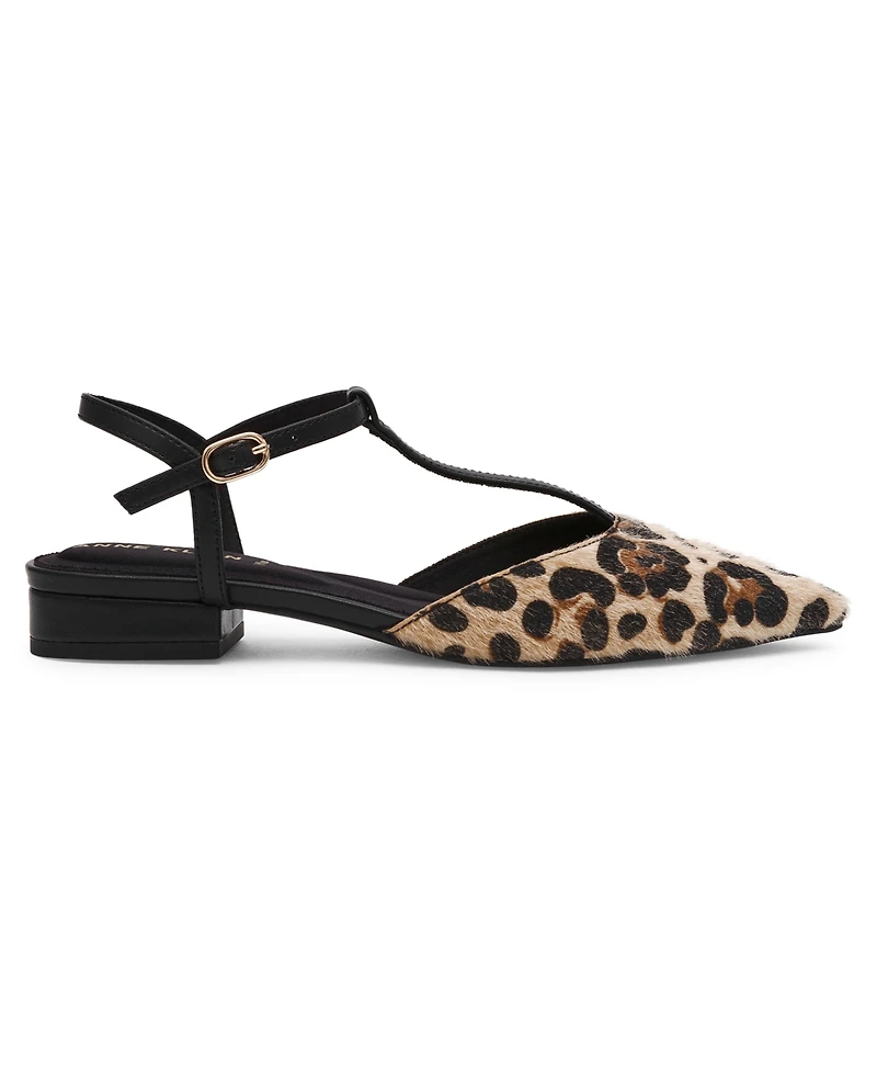Anne Klein Women's Emily T-Strap Pointed Toe Flats
