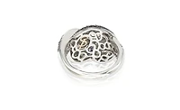 Suzy Levian New York Suzy Levian Sterling Silver & Created White Sapphire Pave Zig Zag Ring