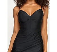Katia Rae Juniors' V-neck Sleeveless Midi Dress