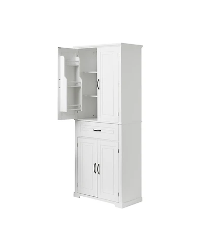 Casainc Bathroom Storage Cabinet with Doors and Drawer, Multiple Storage Spaces, Adjustable Shelf