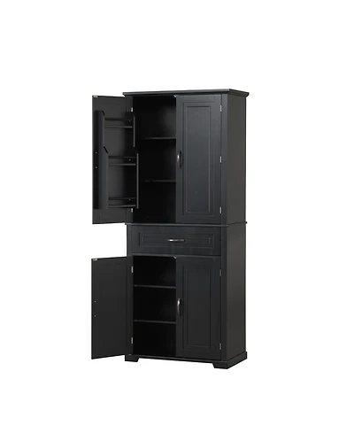 Casainc Bathroom Storage Cabinet with Doors and Drawer, Multiple Spaces, Adjustable Shelf