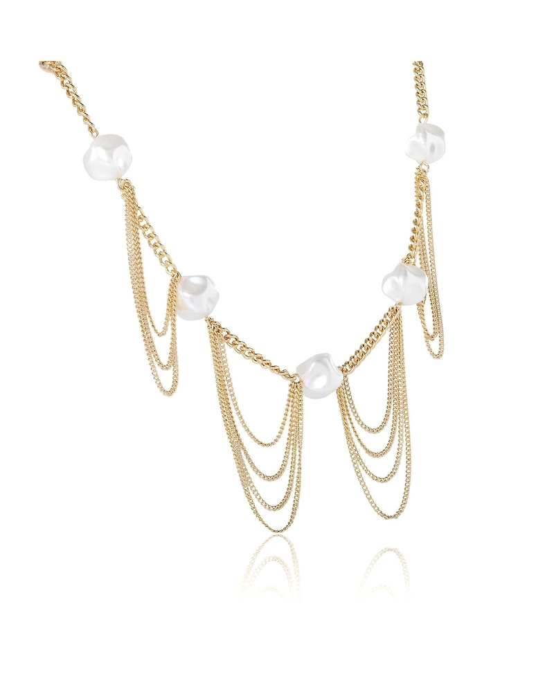 Bcbg Oversized Pearl Chain Necklace