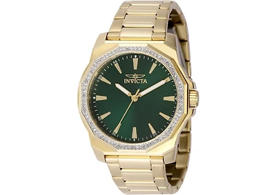 Invicta Men's 49109 Speedway Quartz 3 Hand Green Dial Watch