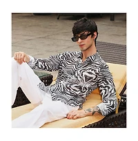 Campus Sutra Men's Zebra-Kaleidoscopic Shirt