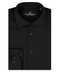 Victor Emmanuel Men's Mitered Cuffs Dress Shirt