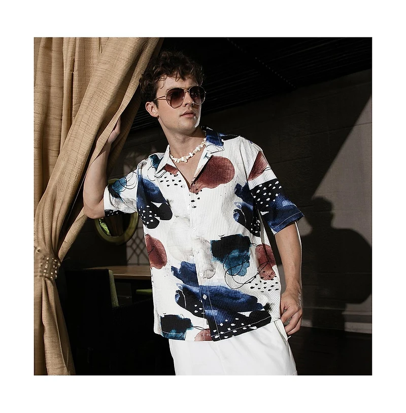 Campus Sutra Abstract Blob Oversized Shirt