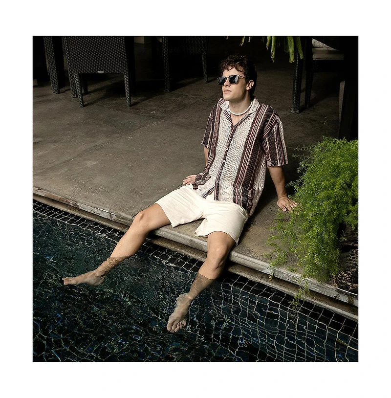 Campus Sutra Multitrack Knit Oversized Shirt