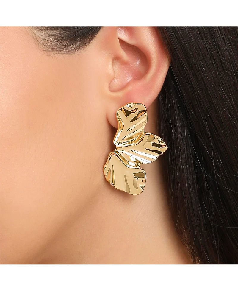 Bcbg Gold-Tone Leaf Statement Earrings