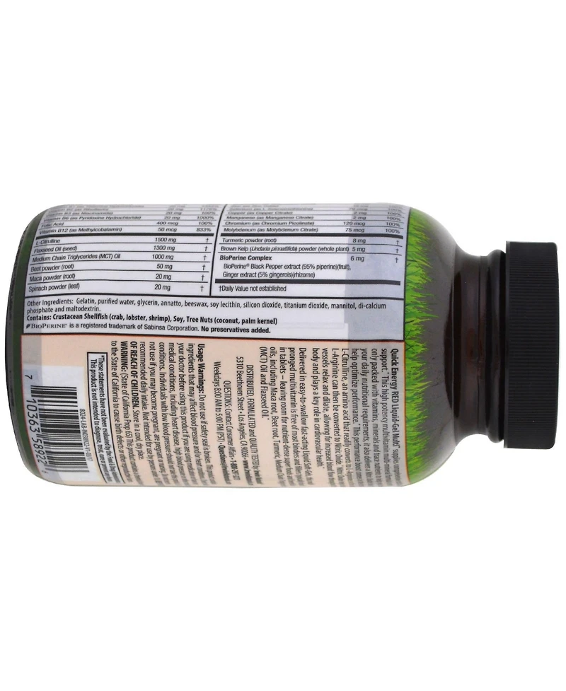 Irwin Naturals Quick Energy Red Liquid-Gel Multi