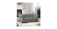 Aostirmotor Elevated Dog Sofa Bed Linen for Small Medium Dogs Light Grey