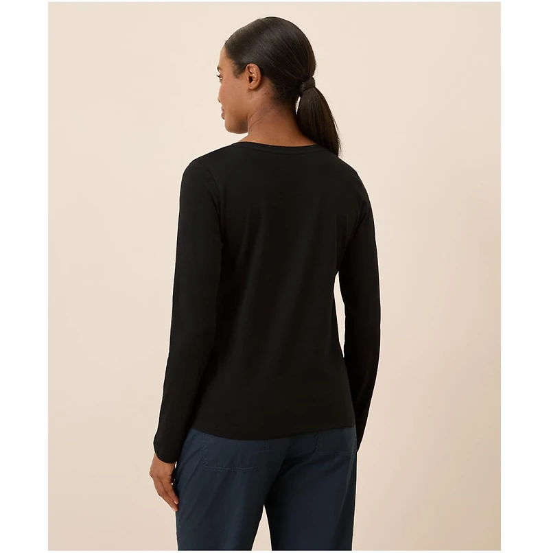 Pact Women's Organic Cotton Softspun Long Sleeve Scoop Neck Tee