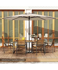 Costway 12 Ft Patio Umbrella Outdoor Market with Crank Handle 8 Sturdy Ribs