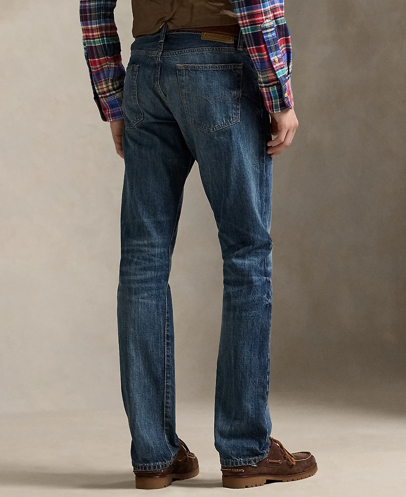 Polo Ralph Lauren Men's Varick Slim Straight Distressed Jeans