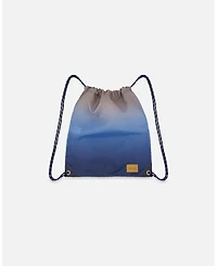 Deux par Deux Boy Drawstring Bag Blue and Beige Gradient - Toddler|Child