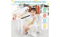 31-Key Kids Piano Keyboard with Stool and Piano Lid