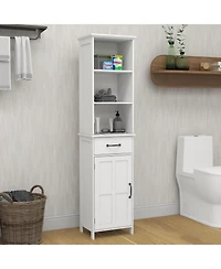 Casainc Compact Floor Cabinet With Drawer and Door for Entryway, Kitchen or Utility Room