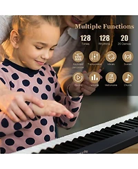 88-Key Foldable Digital Piano with Midi and Wireless Bluetooth
