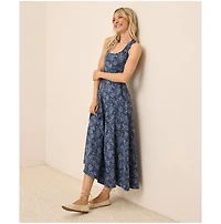 Pact Fit & Flare Open Back Maxi Dress