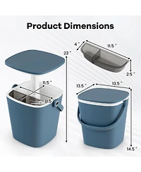 Akiudex 3-in-1 Outdoor Cooler Table with Storage Rack and Ice Bucket, 4-Gallon Capacity