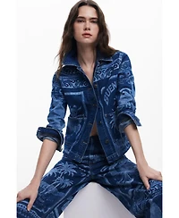 Desigual Women's Palm tree denim jacket